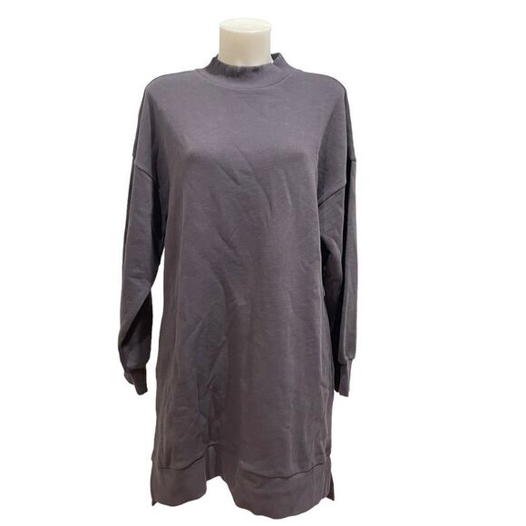 Sweaty Betty Women's Size 8-10 One & Done Sweatshirt Dress Long Sleeve Gray NWT - Picture 3 of 14